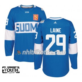 Finnland Trikot Patrik Laine 29 2016 World Cup Blau Premier - Kinder